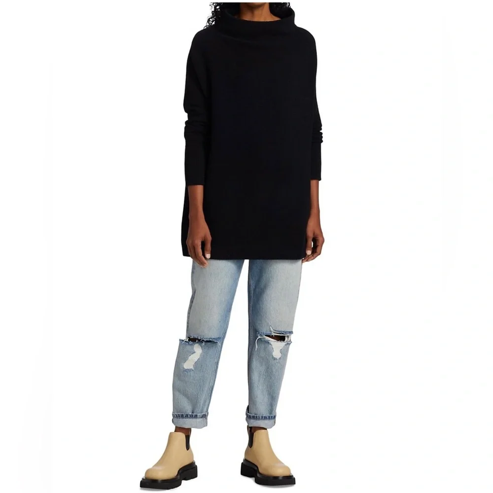 Free People | Ottoman Slouchy Tunic | Black | Small - Picture 1 of 5
